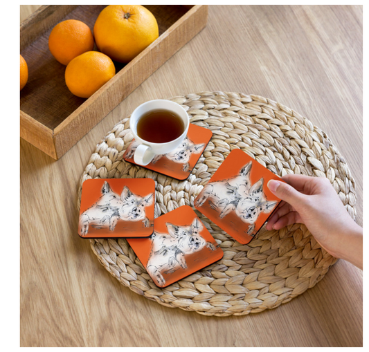 4 Coasters David and Victoria image 0