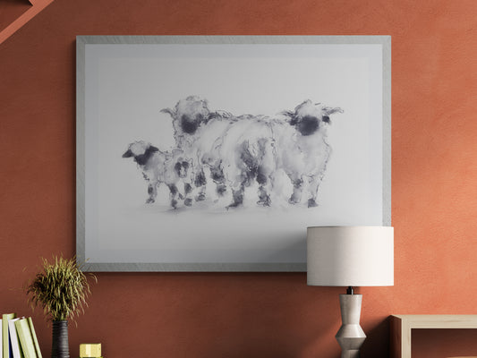 Framed Print Valais Blacknose Sheep image 1