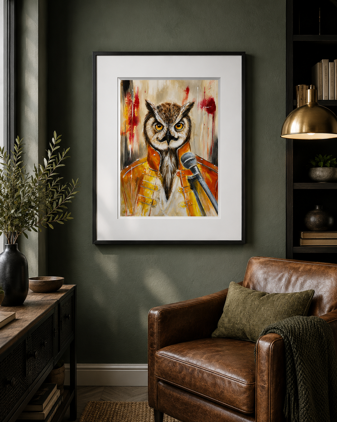 The Show Must Go Owl – A2 Limited Edition Fine Art Print