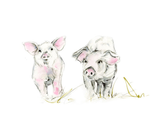 Framed Print Mateo and Sofía the Pigs image 1