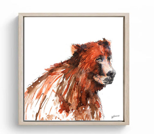 Limited Edition Square Canvas Print Adam the Bear image 1