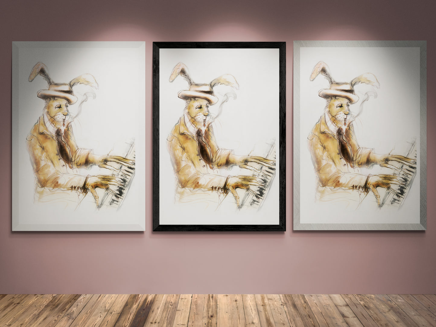 Framed Print Erroll the Hare Jazz Pianist image 2