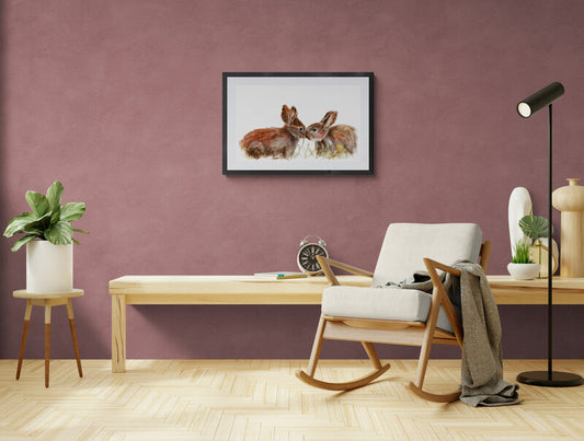 Framed Print Hazel and Bluebell the Rabbits image 2