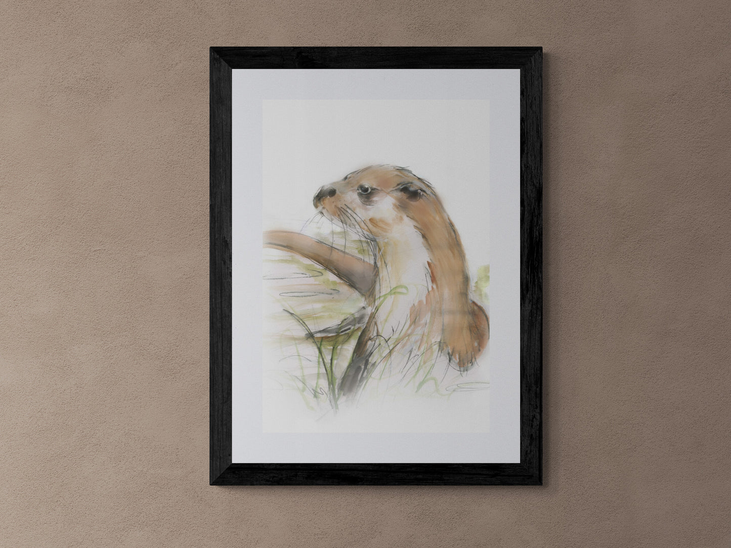 Framed Print Oakley the Otter image 3