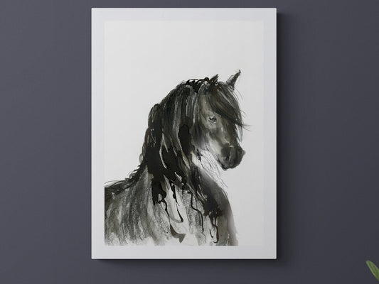 Framed Print Nero the Friesian Horse image 1