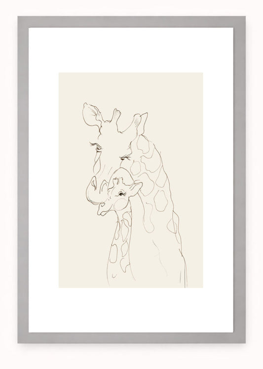 Giraffe Family – Set of 3 Nursery Wall Art