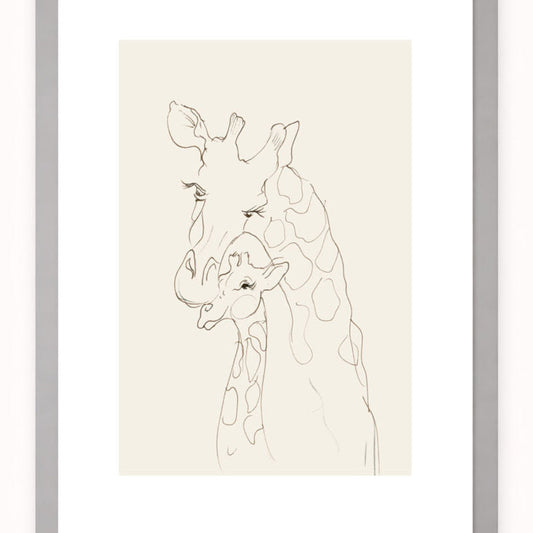 Giraffe Family – Set of 3 Nursery Wall Art