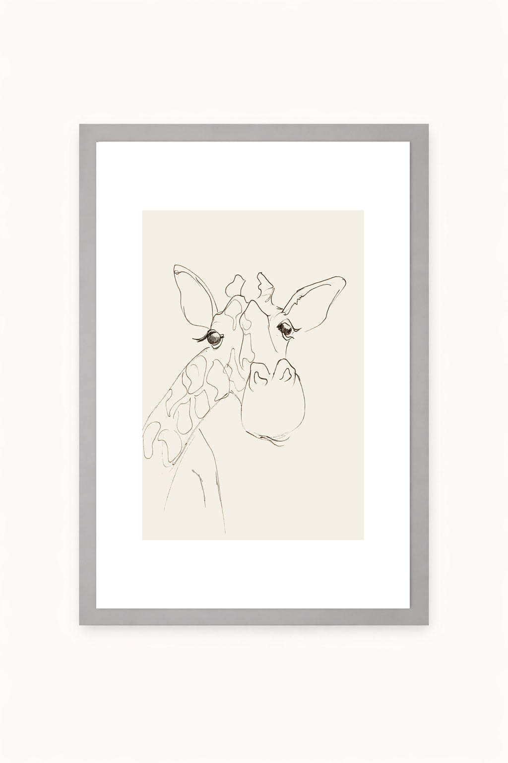 “Curious” the Giraffe – Nursery Wall Art Print | Safari Animal Baby Room Decor