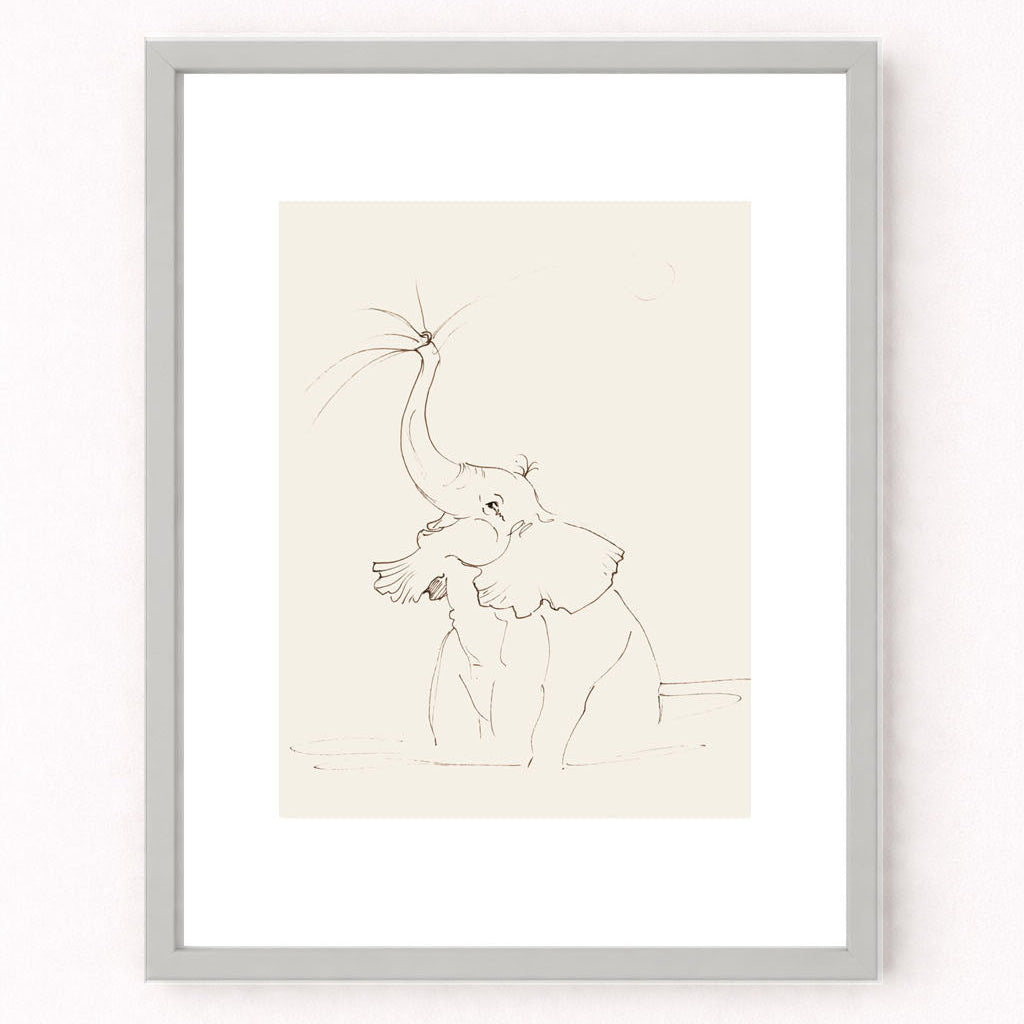 Full Of Joy - Elephant – Nursery Wall Art Print | Safari Animal Baby Room Decor