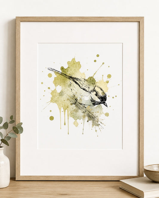 Gentle Landing – Coal Tit Fine Art Print