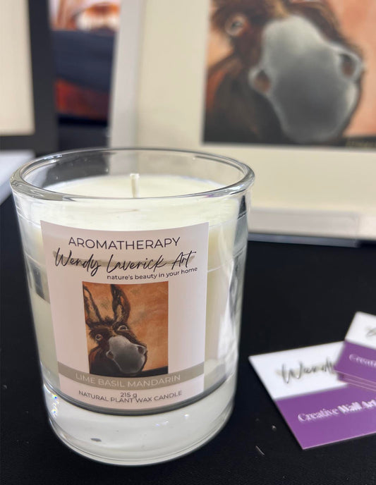 Derek the Donkey | Lime Basil & Mandarin Candle: Aromatherapy for Relaxation