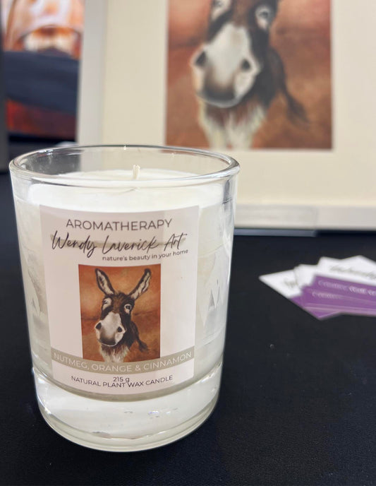Dudley the Donkey | Nutmeg, Orange & Cinnamon Candle: Aromatherapy for Relaxation