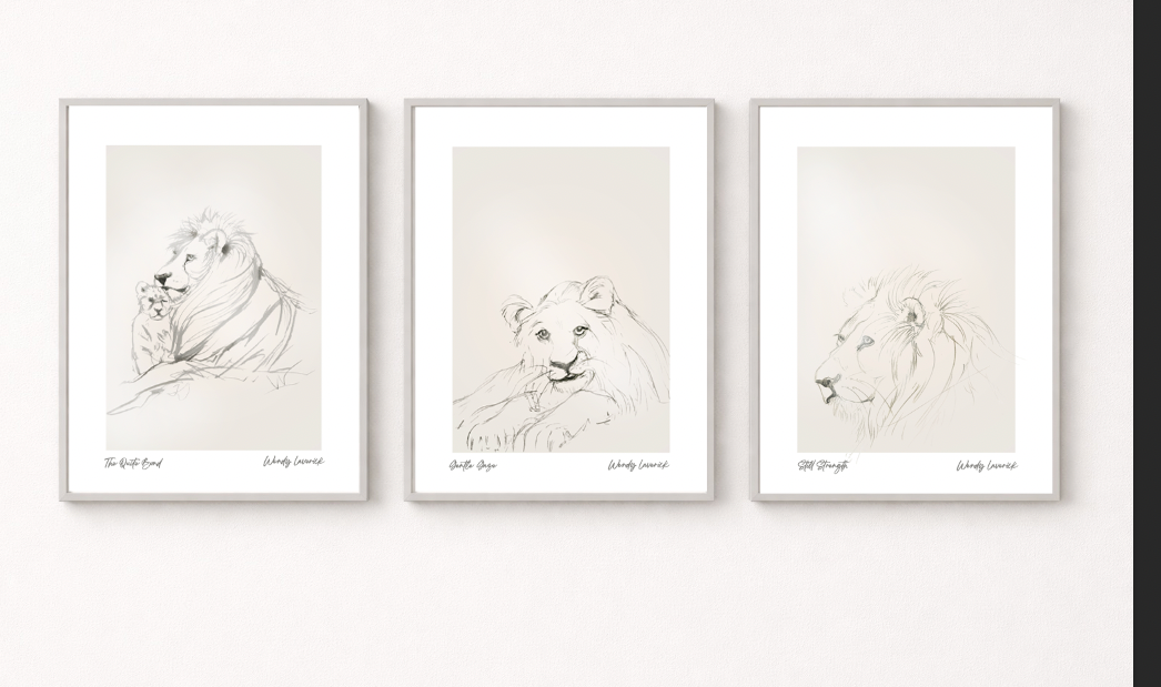 The Quite Bond - Lion – Nursery Wall Art Print | Safari Animal Baby Room Decor