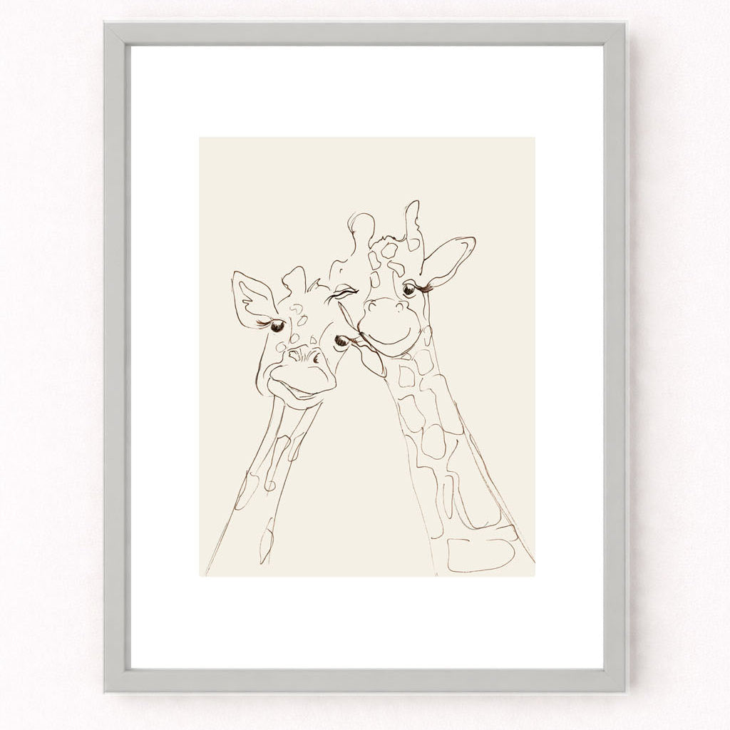 Giraffe Family – Set of 3 Nursery Wall Art