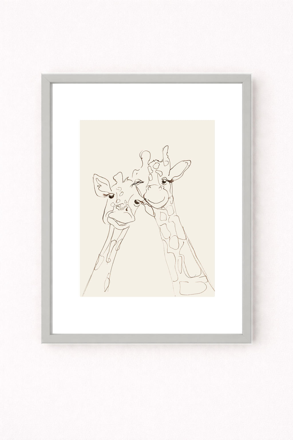 Giraffe Family – Set of 3 Nursery Wall Art