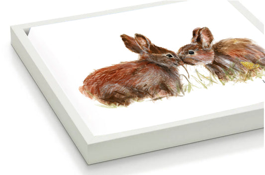 Limited Edition Canvas Print Hazel and Bluebell Bunnies image 1