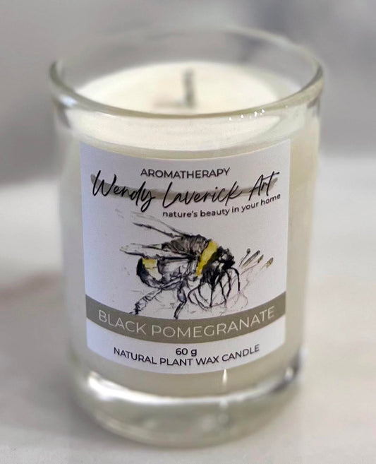 Bertie the Bumble Bee | Black Pomegranate Candle: Aromatherapy for Relaxation
