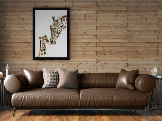 Limited Edition Canvas Print Lara & Baby Jerry the Giraffes image 1