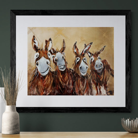 "The Quartet of Quirky Donkeys"