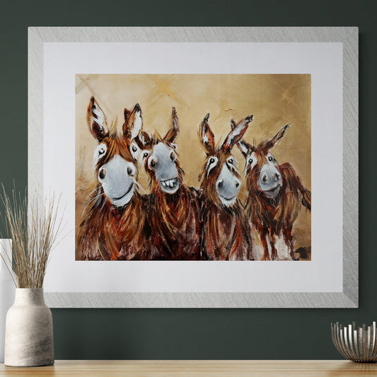 "The Quartet of Quirky Donkeys"