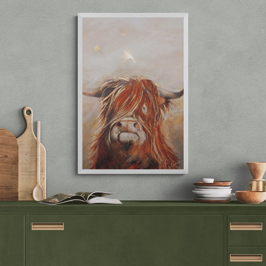 Framed Canvas Eleanor the Highland Cow