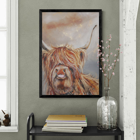 Framed Canvas Duncan the Highland Cow
