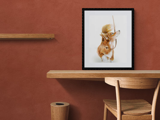 Framed Print Sandy the Corgi Dog image 2