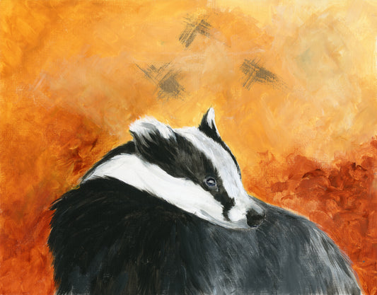 Framed Print Peter the Badger image 1