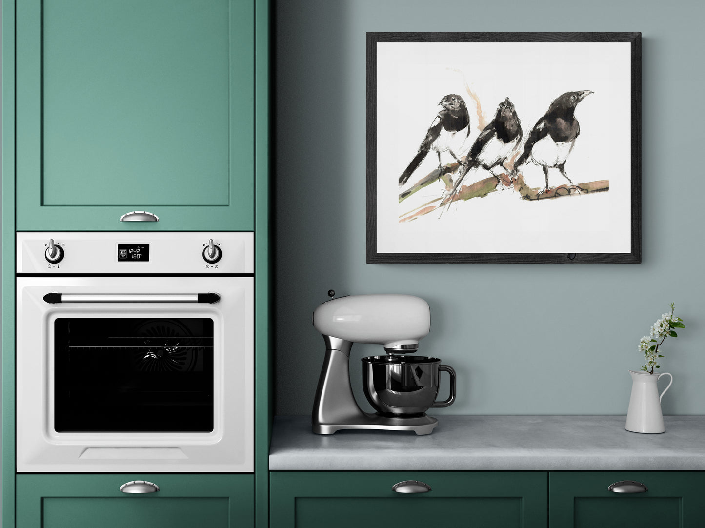 Framed Print The Three Magpie Stooges image 0