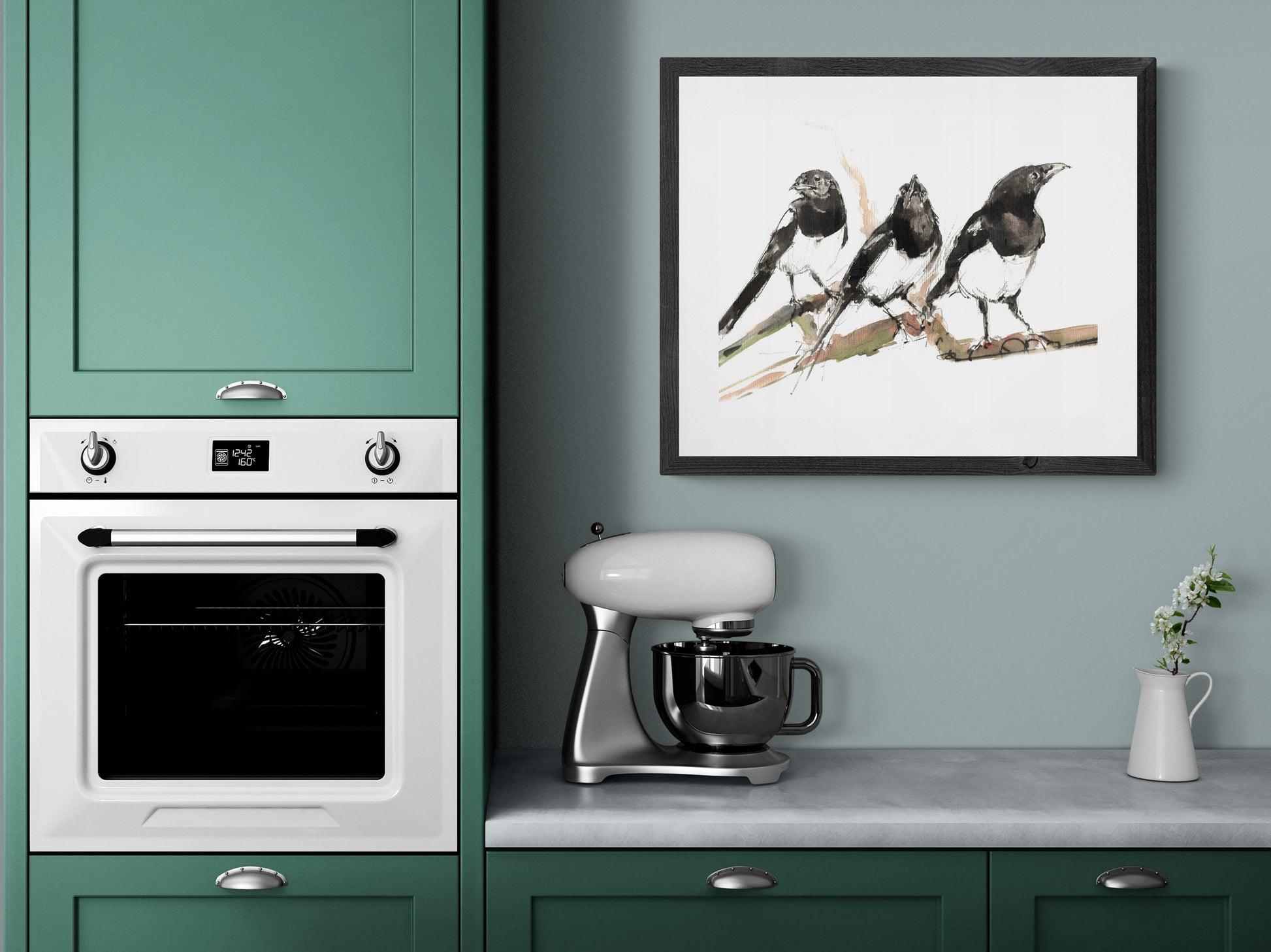 Framed Print The Three Magpie Stooges image 0