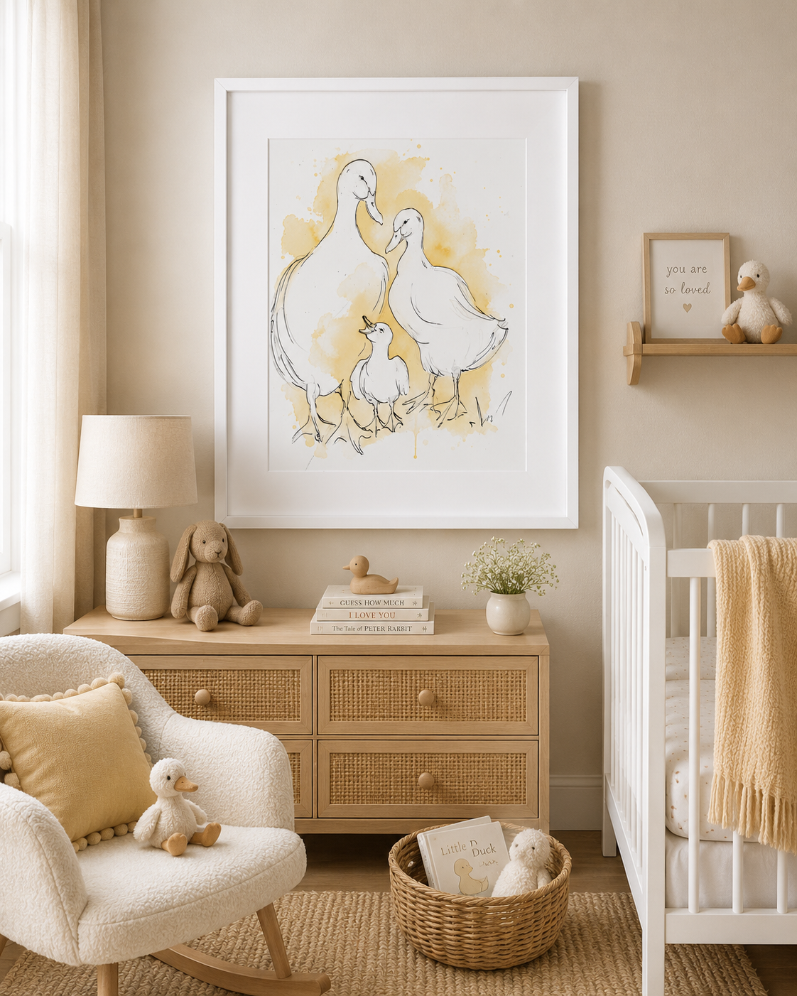 Ducks Honey – Nursery Wall Art Print