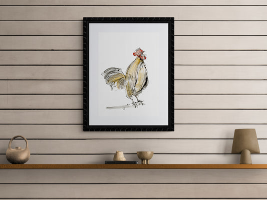 Framed Print Gregory the Cockerel image 0