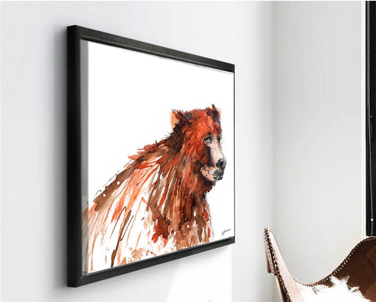 Limited Edition Square Canvas Print Adam the Bear image 0