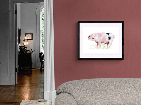 Framed Print Freddy the Gloucestershire Old Spot Pig image 0