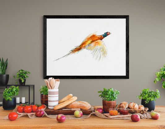 Framed Print Pheasant in flight​​​​​​​ image 0