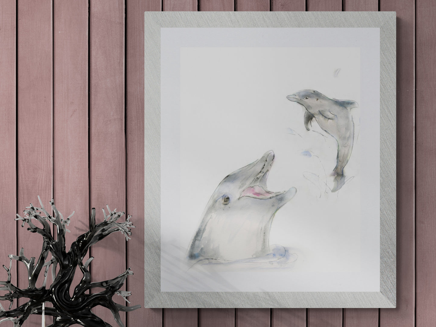 Framed Print  Fin and Flipper the Dolphins image 5