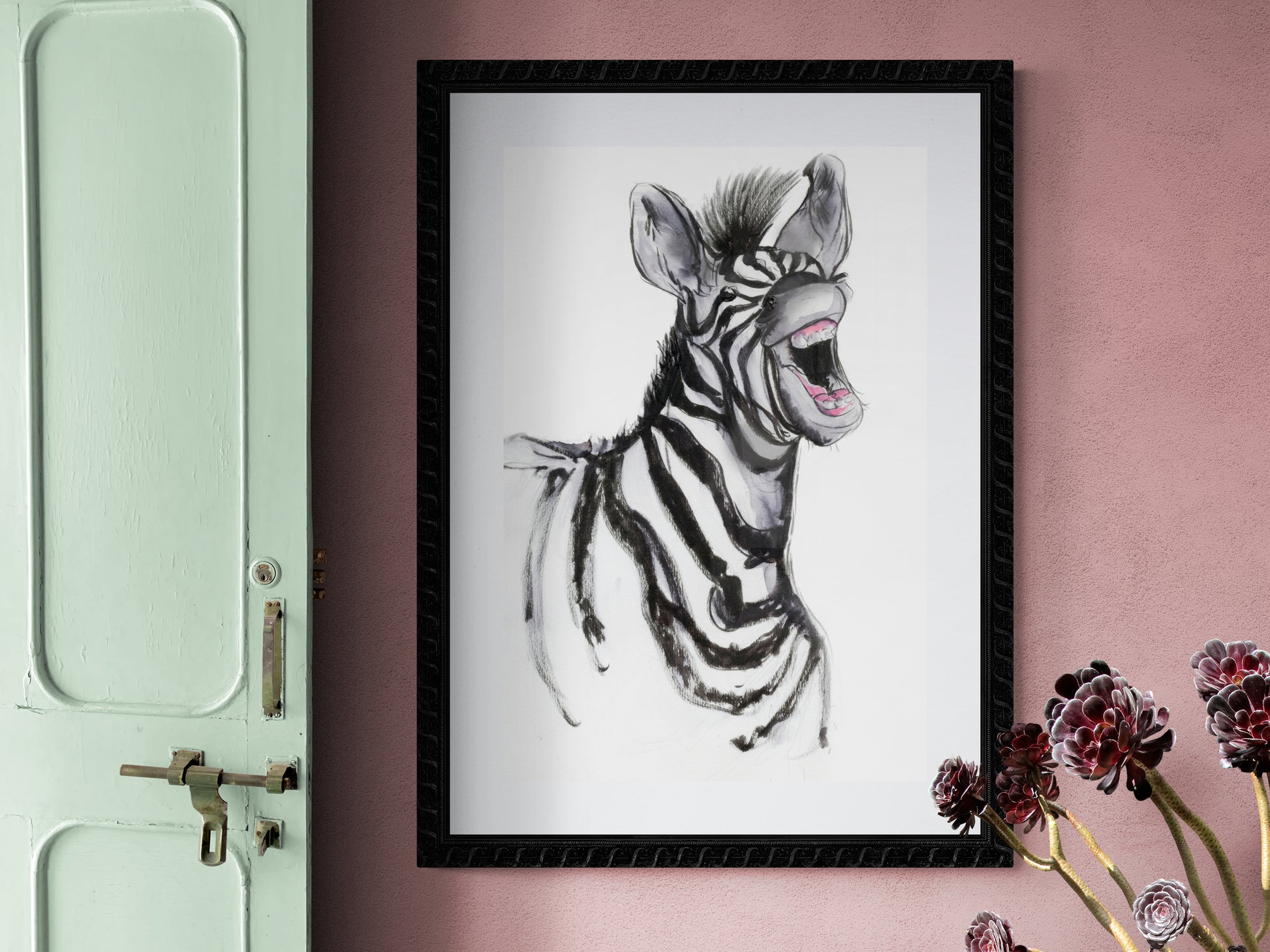 Framed Print Stripe the Zebra image 0
