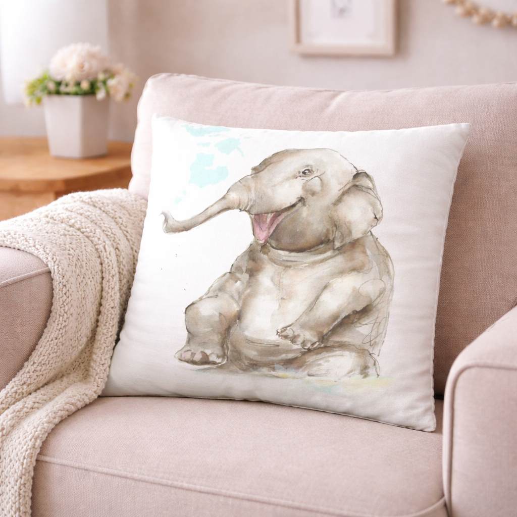 Baby Elephant Nursery Cushion