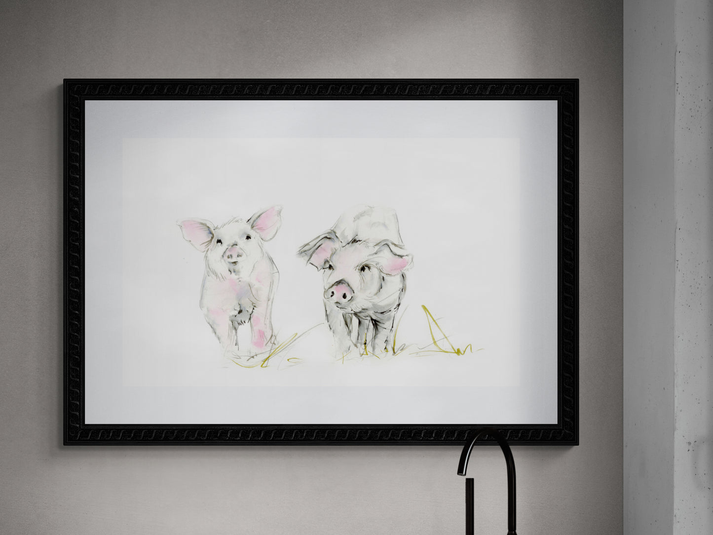 Framed Print Mateo and Sofía the Pigs image 0