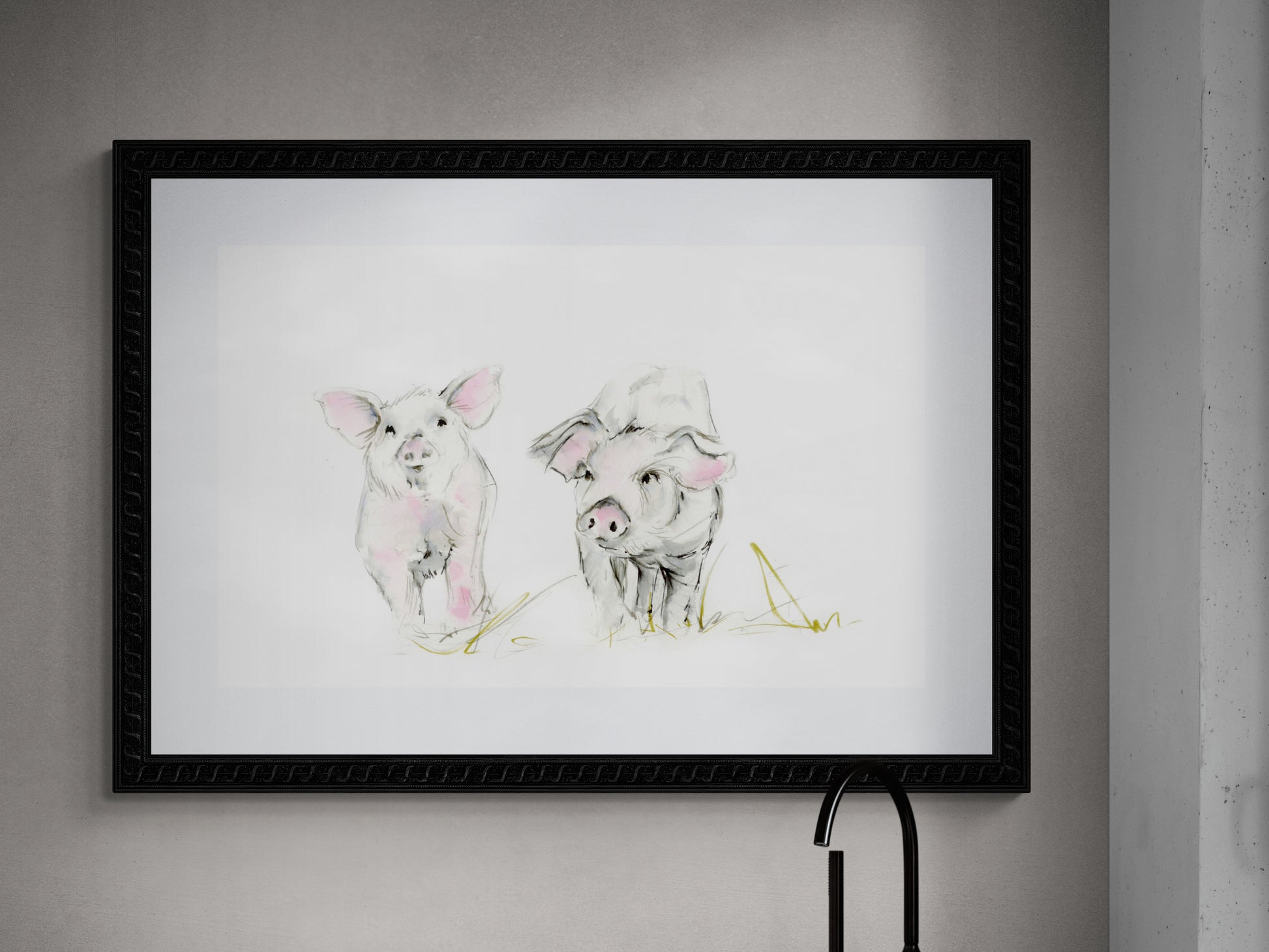 Framed Print Mateo and Sofía the Pigs image 0