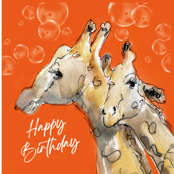 Set of 5 Birthday Cards Giraffes image 4