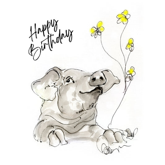 Set of 5 Birthday Cards Pigs image 1