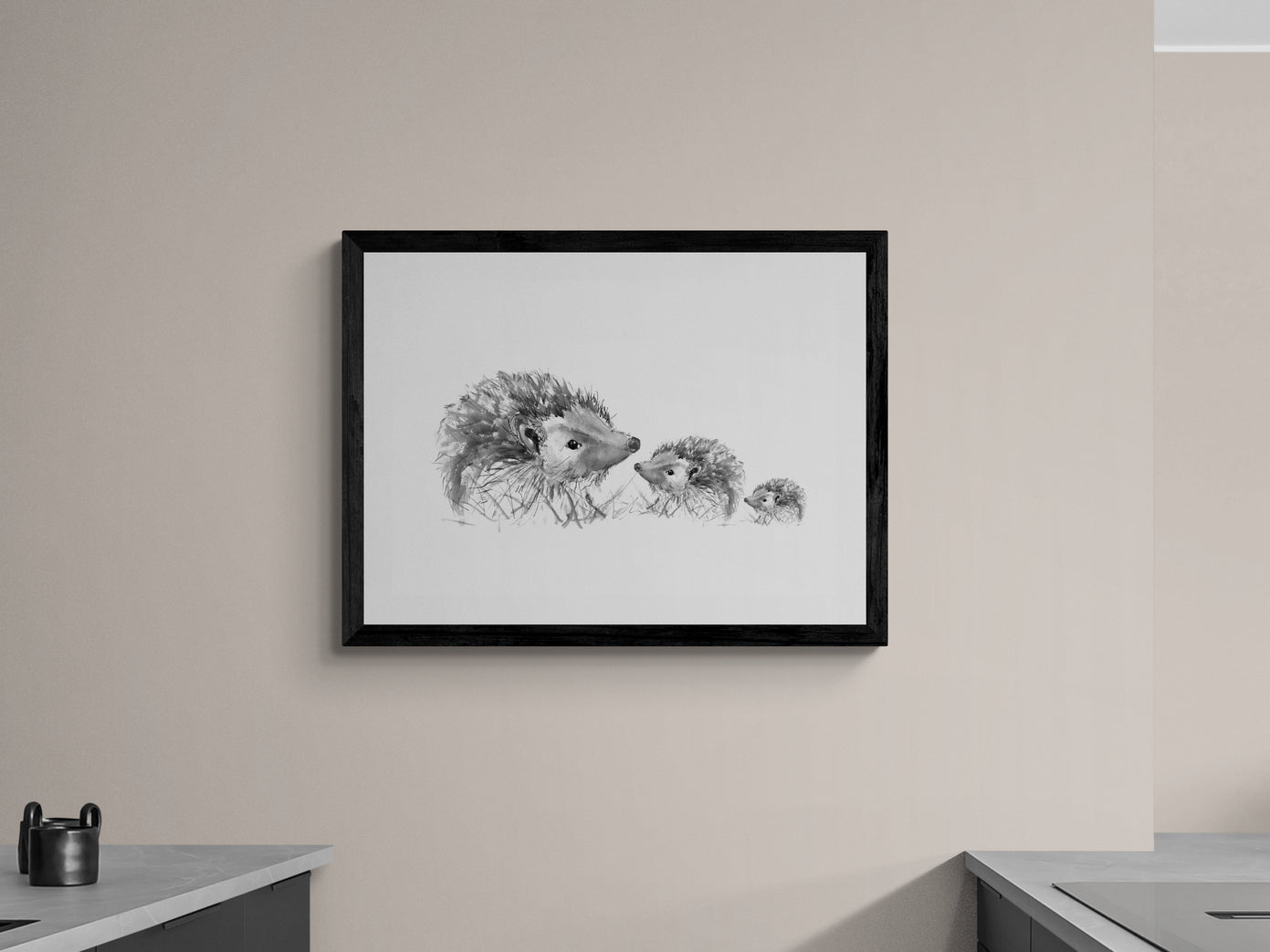 Framed Print of the Spike Family of Hedgehogs image 6