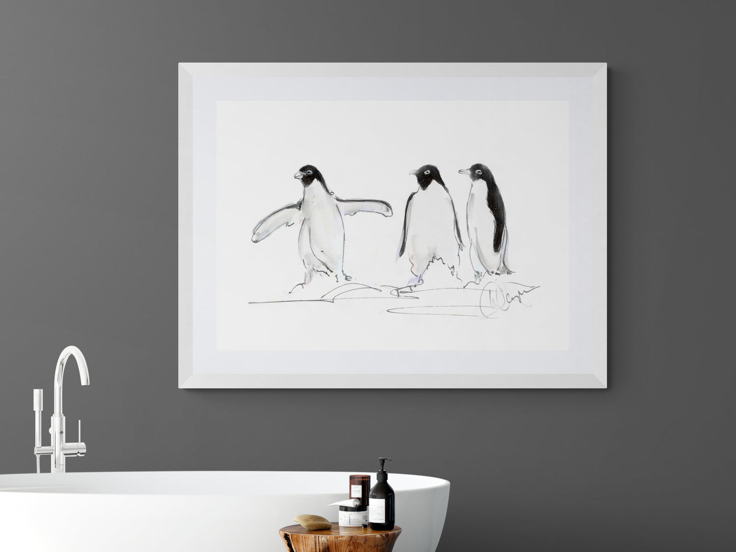 Framed Print Penguins Ezra Tyler & Carson image 2