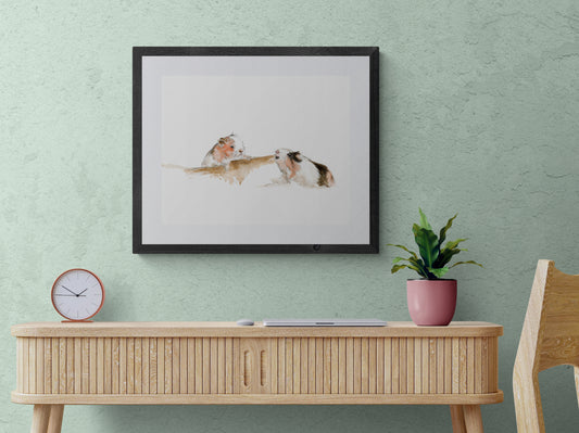 Framed Print Charlie and Lola the Guinea Pigs image 0