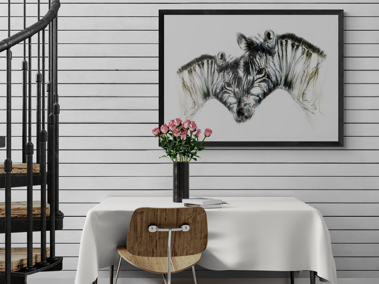 Framed Print Ziggy and baby Zelda Zebra image 2