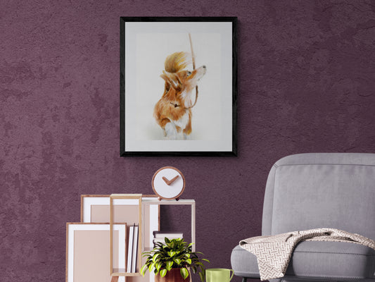 Framed Print Sandy the Corgi Dog image 0