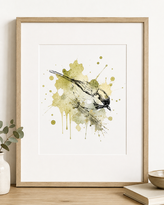 Gentle Landing – Coal Tit Fine Art Print