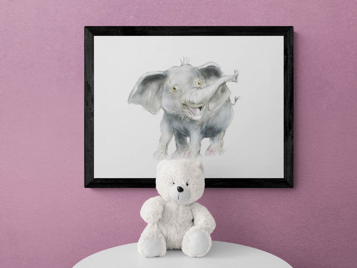 Framed Print Gracie the Elephant - Nursery Prints | Nursery | Elephant | Nursery image 4