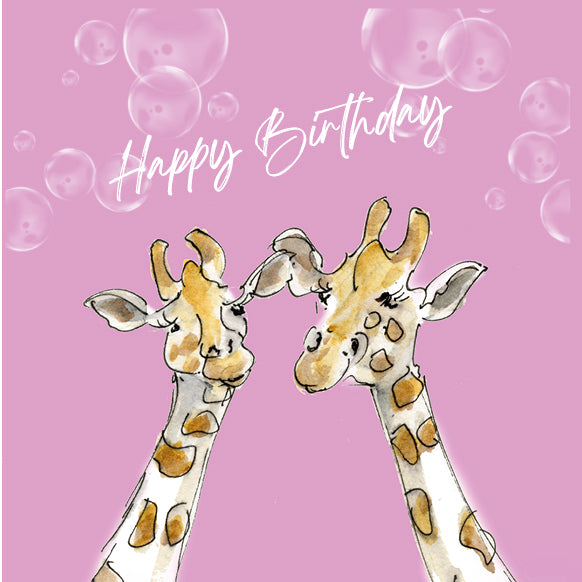 Set of 5 Birthday Cards Giraffes image 2